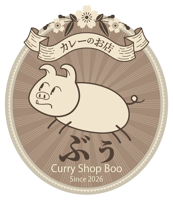 「カレーのお店ぶぅ」ロゴ